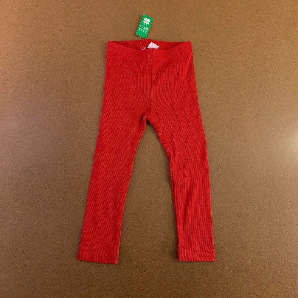 Baby Gap Girls Size 3 Years Red Knit Leggings NWT